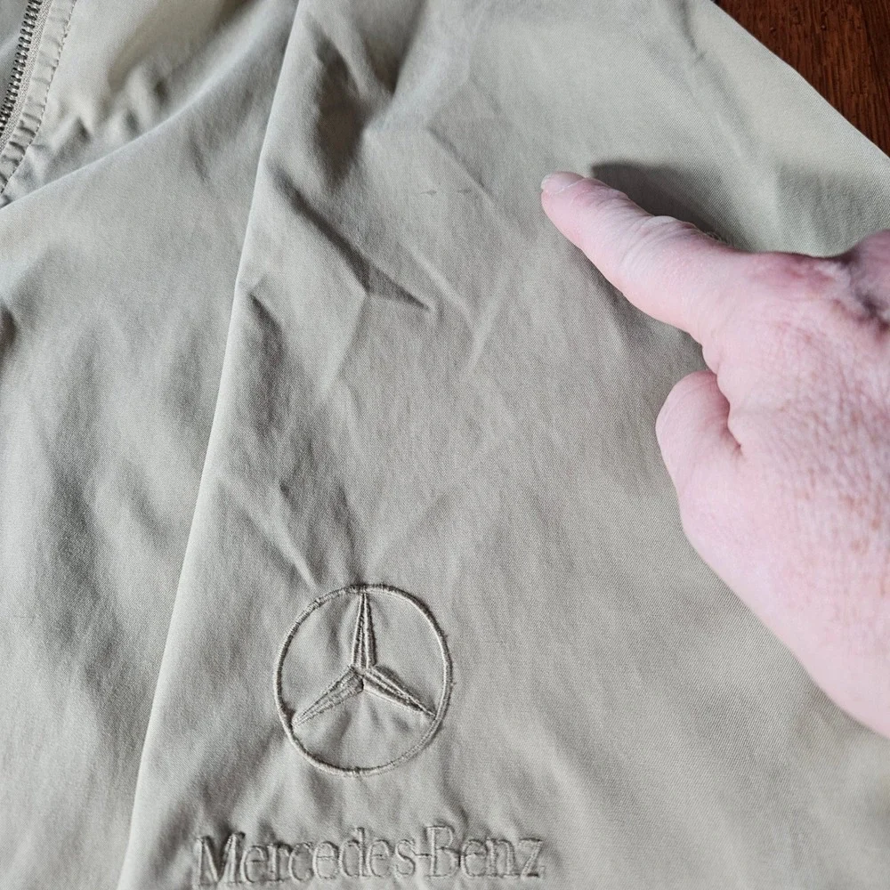 Tommy‎ Bahama Birdie Mens Pullover Golf Mercedes Benz Collaboration Beige Size L - Picture 9 of 12